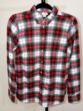 J Crew, Classic Fit Flannel Shirt, Tartan Plaid